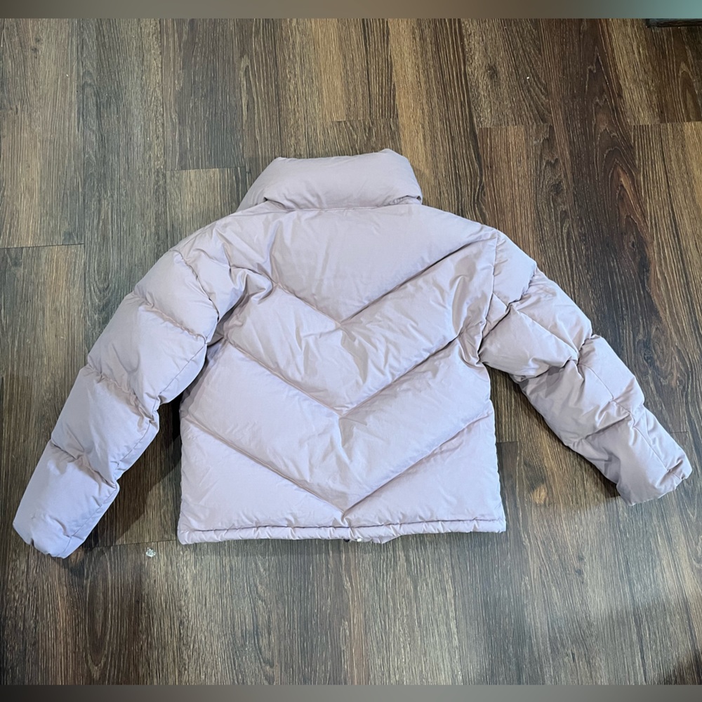 Aritzia Wilfred Cloud Puff Down Jacket Fawn Pink Size Small - Picture 3 of 8